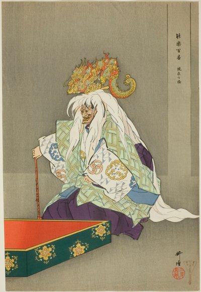 Genzai Shichimen, from the series "One Hundred No Dramas" by Tsukioka Kogyo