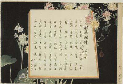 Index Page, Prints .51-.100 (Vol.1), from the series "Pictures of No Performances (Nogaku Zue)" by Tsukioka Kogyo