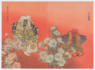 Shakkyō, from the Series One Hundred Nō Plays by Tsukioka Kogyo