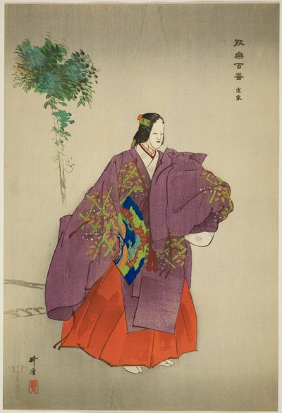 Teika, from the series "One Hundred No Dramas" by Tsukioka Kogyo