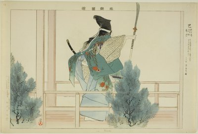 Tomoe, from the series "Pictures of No Performances (Nogaku Zue)" by Tsukioka Kogyo