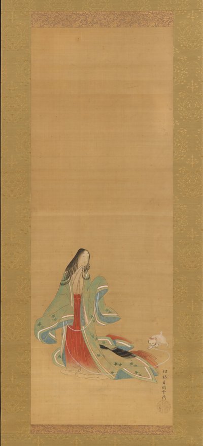 The Third Princess with her Cat, from the New Herbs I Wakana I by Tsukioka Masanobu