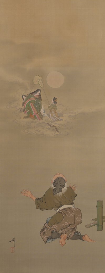 Received Back into the Moon Palace-Taketori (Bamboo Cutter) (from the series Twelve Aspects of the Moon) by Tsukioka Yoshitoshi