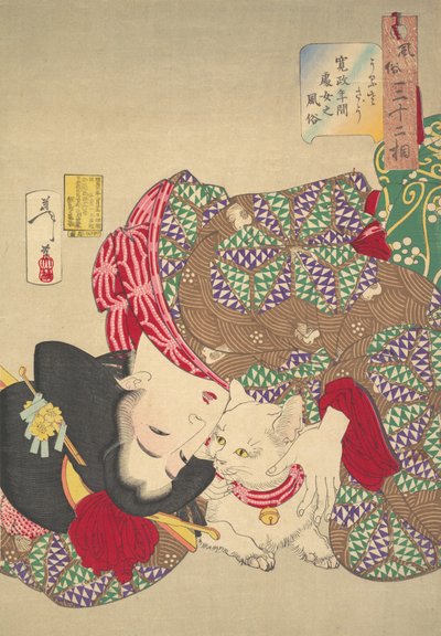 Teasing the Cat by Tsukioka Yoshitoshi