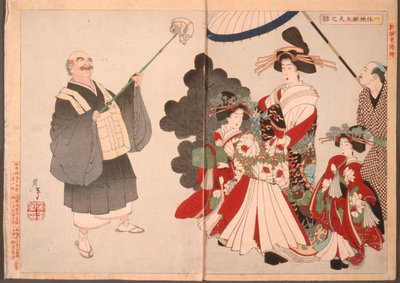 The Story of the Courtesan Jigokudayū and Priest Ikkyū by Tsukioka Yoshitoshi