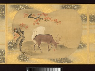 Album of Fan-Shaped Paintings of Figures, Birds and Flowers by Tsunenobu Kano