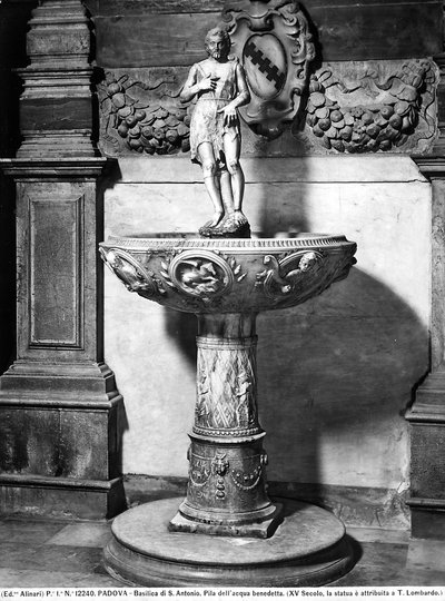 Holy Water Basin Surmounted by a Statuette of John the Baptist, Basilica of S. Antonio, Padua by Tullio Lombardo