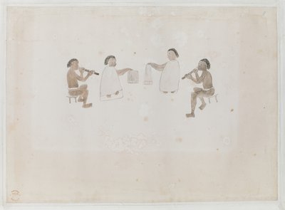 Musicians of Tahiti, June 1770 by Tupaia Tupaia