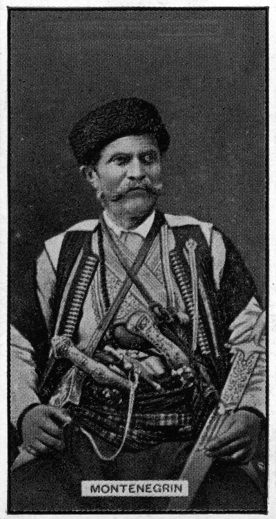 A Montenegrin man, from a late 19th century photograph by Turkish Photographer