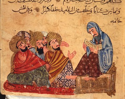 Socrates debates on philosophy with his followers by Turkish School
