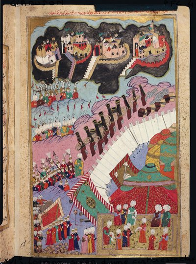 The Forces of Suleyman the Magnificent Besieging a Christian Fortress, from the 