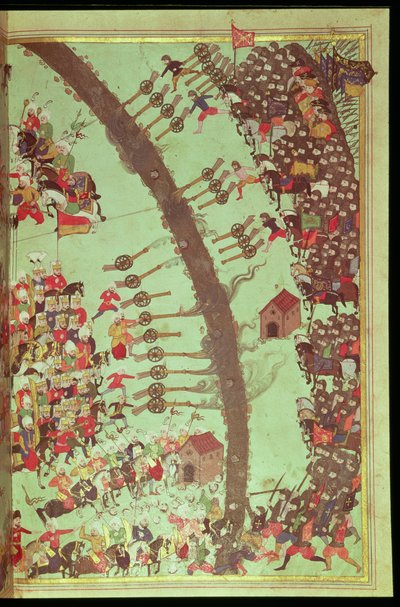 The conquest of Egri, from the Egri Fetihamenesi by Turkish School
