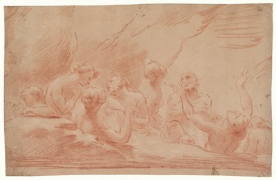 Souls in Purgatory, Study for The Blessed John Burali Begs the Blessed Virgin to Intercede for Souls in Purgatory, San Bartolomeo, Bologna by Ubaldo Gandolfi