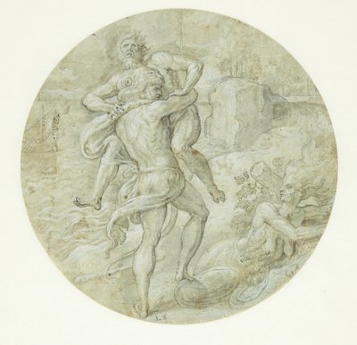 Hercules and Antaeus by Ubekendt