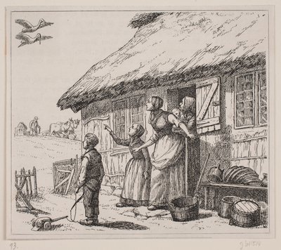 Illustration for "The Stork Has Come", poem by Gotfred Rode by Ubekendt