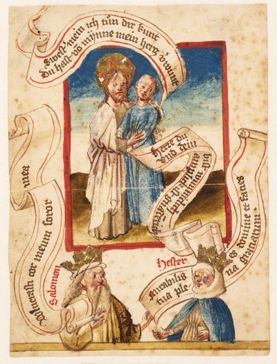 Christ Embracing a Woman (Personifying the Faithful?) Below 