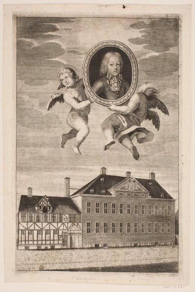 Medallion with Portrait of a Boy from the Plessen Family. Currently a Half-Timbered House and a Mansion by Ubekendt