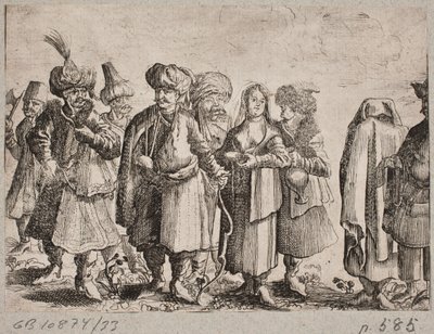 Men and Women in Oriental Costumes by Ubekendt
