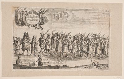 Procession on the Occasion of the Inauguration of Kiel University. Plate 1 by Ubekendt