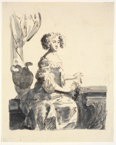 Portrait of a Lady, Seated, Half Figure by Ubekendt