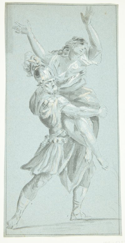 Soldier Carrying Away a Woman. The Rape of the Sabine Women by Ubekendt