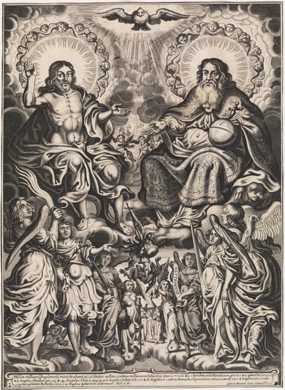 The Trinity. Surrounded by Angels by Ubekendt