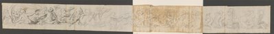 Seahorses, Tritons, and Putti Riding on Dolphins by Ubekendt Ubekendt