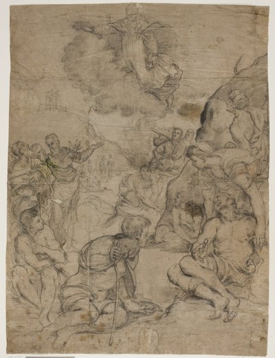 St Augustine Healing the Paralytics (after Tintoretto’s painting in the Museo Civico, Vicenza) by Ubekendt Ubekendt