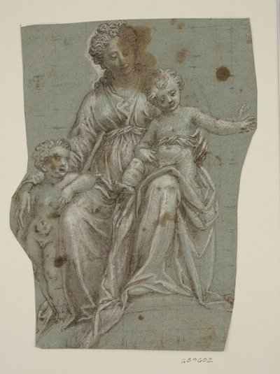 Virgin and Child with the Infant St John the Baptist by Ubekendt Ubekendt
