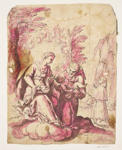 Vision of St Antony of Padua by Ubekendt Ubekendt