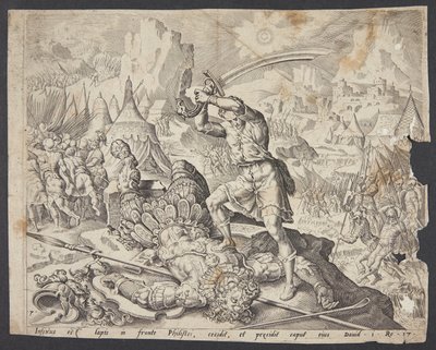 Abner Presenting David with Goliath