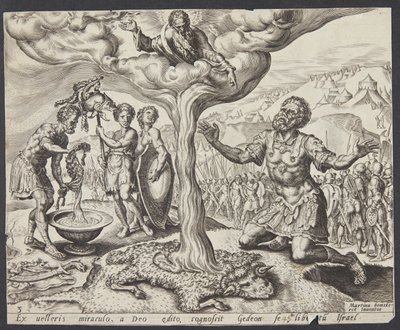 The Dew upon the Fleece of Wool by Ubekendt efter Maarten van Heemskerck