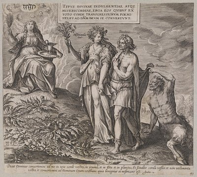 Allegory of Penance and Consciousness of Guilt by Ubekendt efter Maerten de Vos