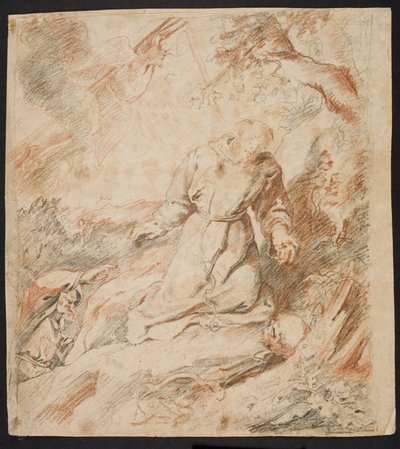The Stigmatization of St. Francis by Ubekendt efter Peter Paul Rubens