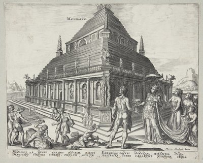 The Eight Wonders of the World by Ubekendt efter Philips Galle efter Maarten van Heemskerck
