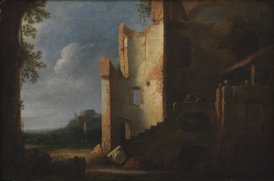 Landscape with Ruins by Ubekendt hollandsk 1600 tallet