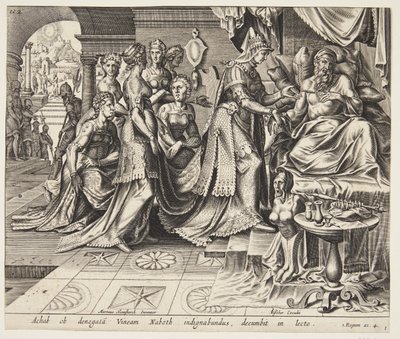 Jezebel Promising Ahab the Vineyard of Naboth by Ubekendt hollandsk første halvdel af 1600 tallet