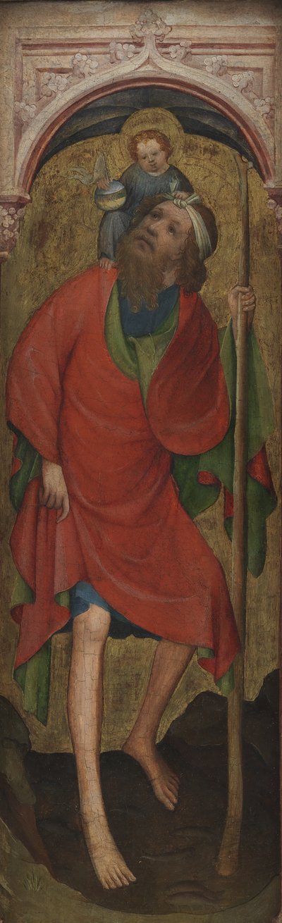 St Christopher with the Child by Ubekendt tysk omkring 1400