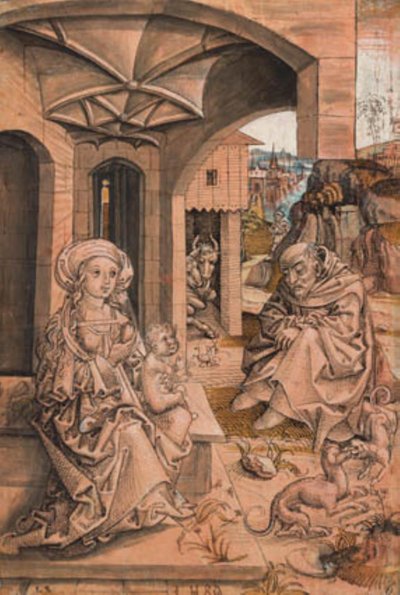 The Holy Family by Ubekendt tysk sidste tiår af 1400 tallet