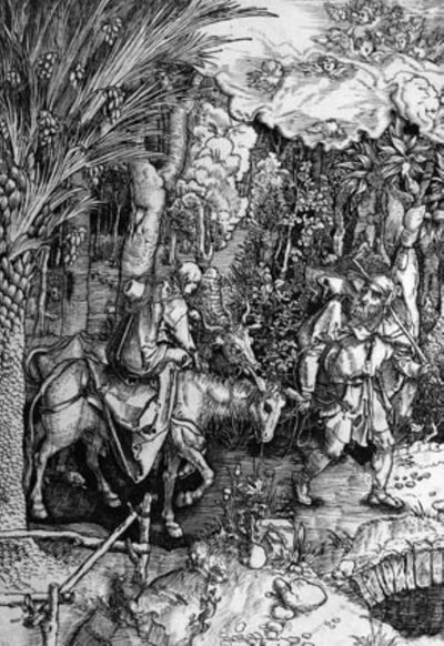 The Flight into Egypt by Ubekendt tysk slutningen af 1600 tallet eller begyndelsen af 1700 tallet