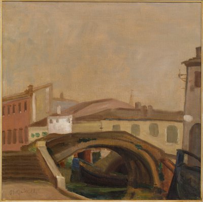 Houses and a Bridge in Chioggia by Ugo Martelli