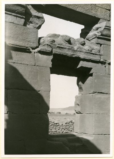 Architrave in temple, Naqa, Sudan by Ugo Monneret de Villard