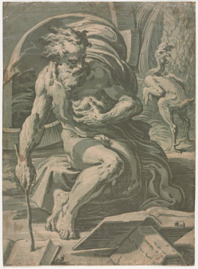 Diogenes, c. 1524-1527 by Ugo da Carpi