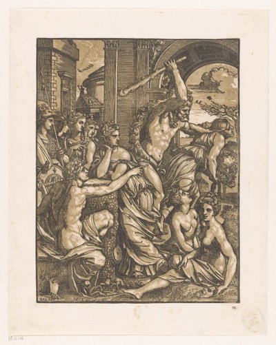 Greed Driven from the Temple of the Muses by Ugo da Carpi