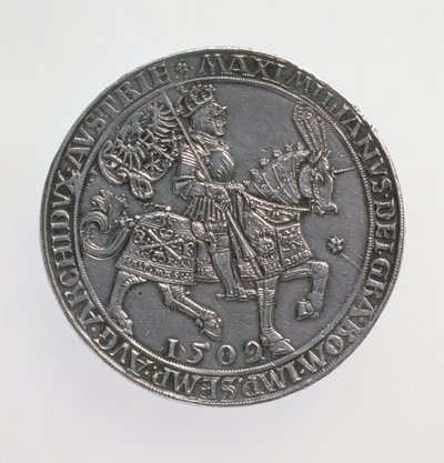 Kronungsdoppelguildiner (Double-Guildener) of Emperor Maximilian I (1493-1519), Antwerp Mint, Reissue of a 1509 Coin, 1517 (Obverse) by Ulrich Ursentaler