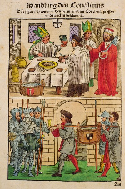 How the Bread and Wine were Distributed to the People during the Council of Constance, from 