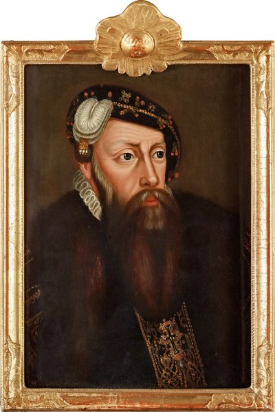 Portrait of the King Gustav I of Sweden by Ulrika Fredrika Pasch