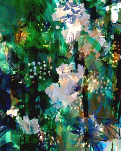 Lush Floral Abstraction by Uma Gokhale