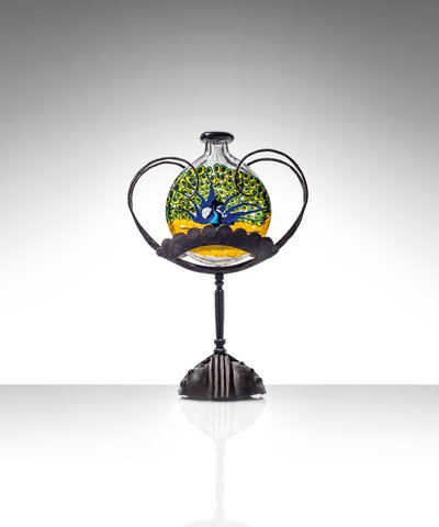 Peacock Mosaic Vase on Stand, c.1922 by Umberto Bellotto