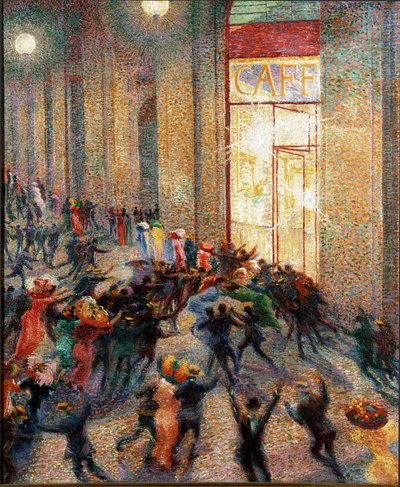 A Fight in the Arcade by Umberto Boccioni